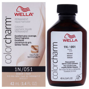 Color Charm Permanent Liquid Hair Color - 1N 051 Black by Wella Unisex 1.42 oz